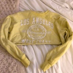 Aero cropped los Angeles sweat shirt💛